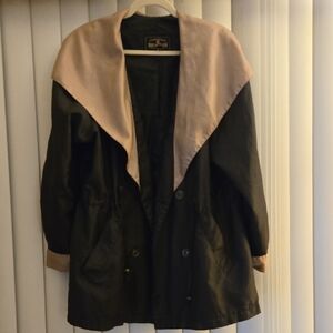 Braetan Black and Tan Trench Coat